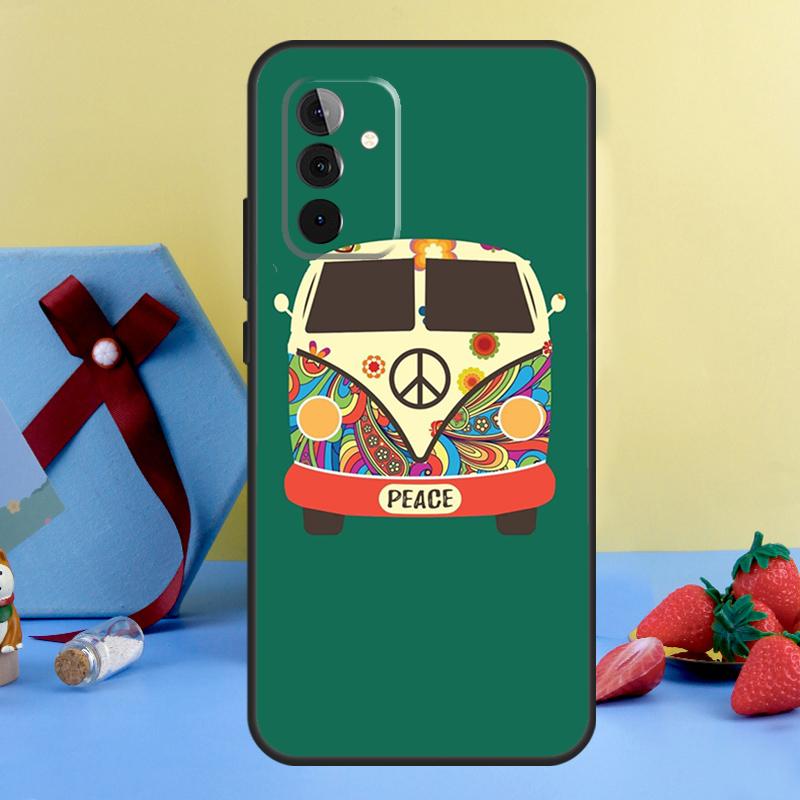 Hippy Peace Bus Cat Case For Samsung Galaxy A36 A56 A26 A16 A06 A13 A33 A53 A15 A35 A55 A34 A54 A12 A32 A52 A17