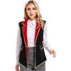 Womens Circus Ringmaster Costume Velvet Sleeveless Tailcoat Lapel Design Halloween Cosplay
