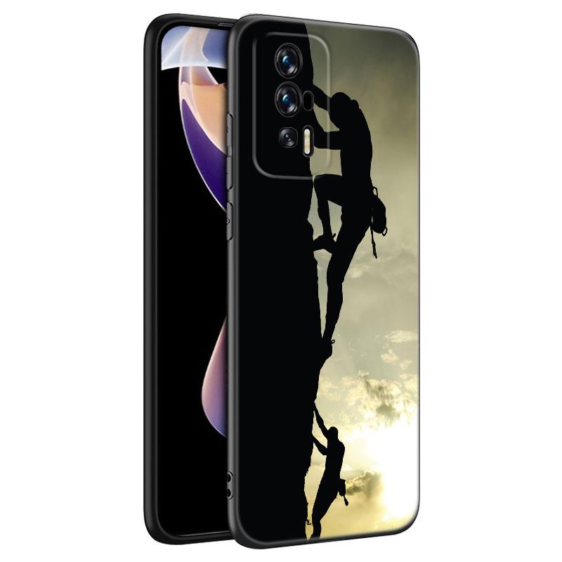 Черный силиконовый чехол для телефона Mountain Climbing для Xiaomi Redmi 7A 8A 9A 10A 11A 9C 10C 12C 13C 11 Prime A1 A2 + 12 4G Note 9T 12R