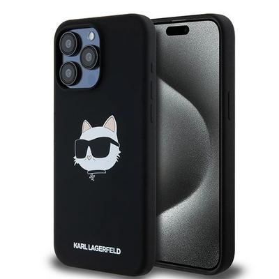Karl Lagerfeld Klhmp15Lschpplk iPhone 15 Pro 6.1 Черный/Black Жесткий чехол Силиконовый Голова Шупетт Magsafe
