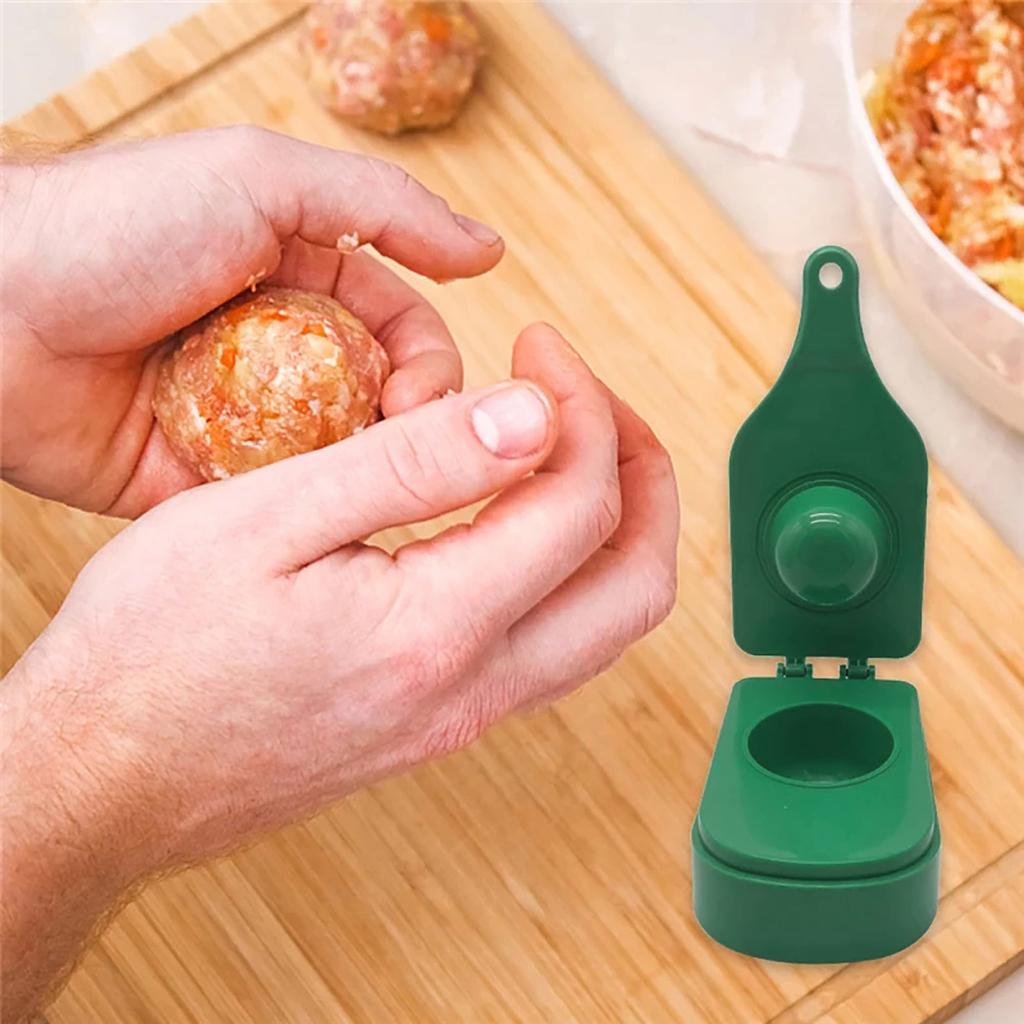 Пластиковый клип для формирования фрикаделек, форма для приготовления рыбных фрикаделек и рисовых шариков, кухонные гаджеты, зеленая форма для бекона и банана, формы для мясного рулета и фрикаделек