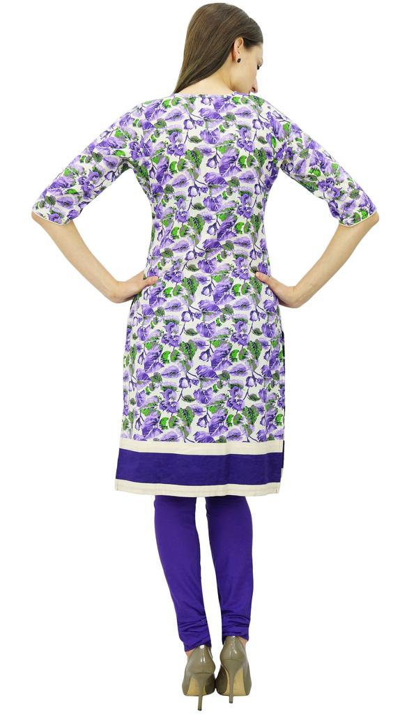 Bimba Ladies Cotton Kurta Floral Kurti Classic Casual Indian Short Tunic
