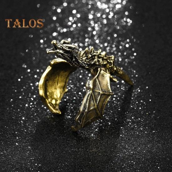 Кольцо с драконом в стиле ретро, хип-хоп, рок, ювелирное украшение на палец, черное кольцо с драконом на годовщину, день рождения, рождественский подарок