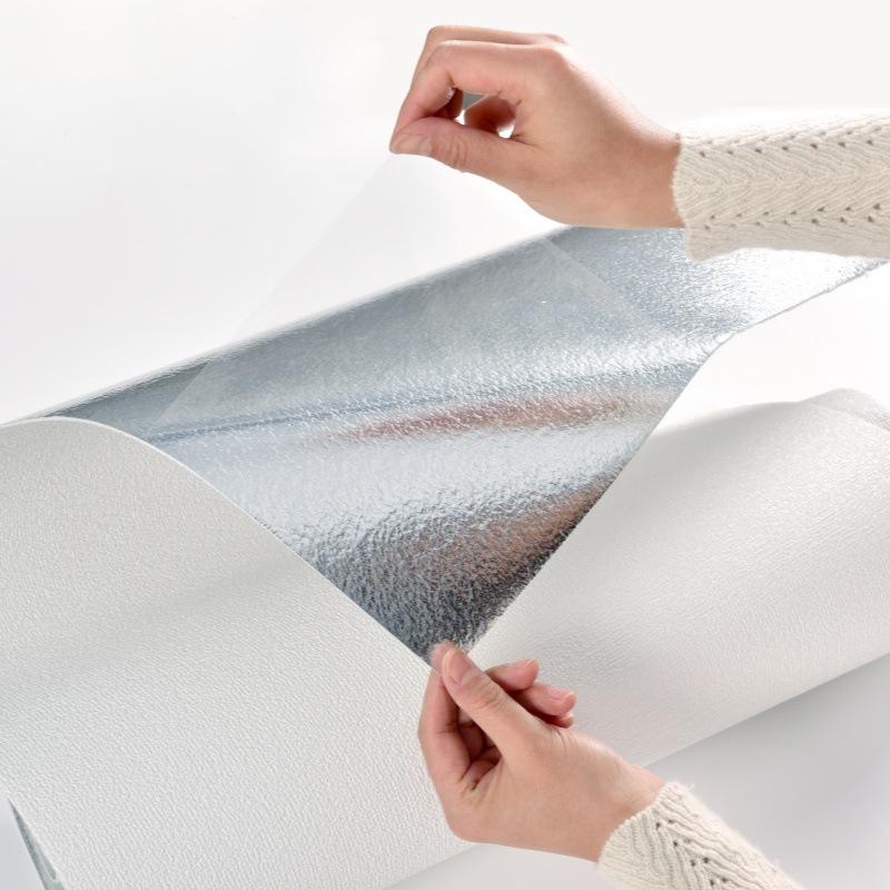 50cmX2.8/10m Linen 3D Foam Wallpaper Self-adhesive PVC Solid Color Thickened Waterproof Background Wall Renovation Wall Stickers