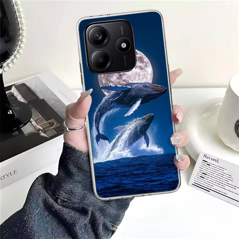 Горбатый кит Морской гигант Мягкий чехол для телефона Для Xiaomi Redmi Note 15 14 14S 13 12 Pro Plus 12S 11 11S 11E 10 10S 11T 5G Fundas Coqu