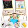 Ricokids Large Magnetic Chalkboard with Rotating Clock - Multicolor
