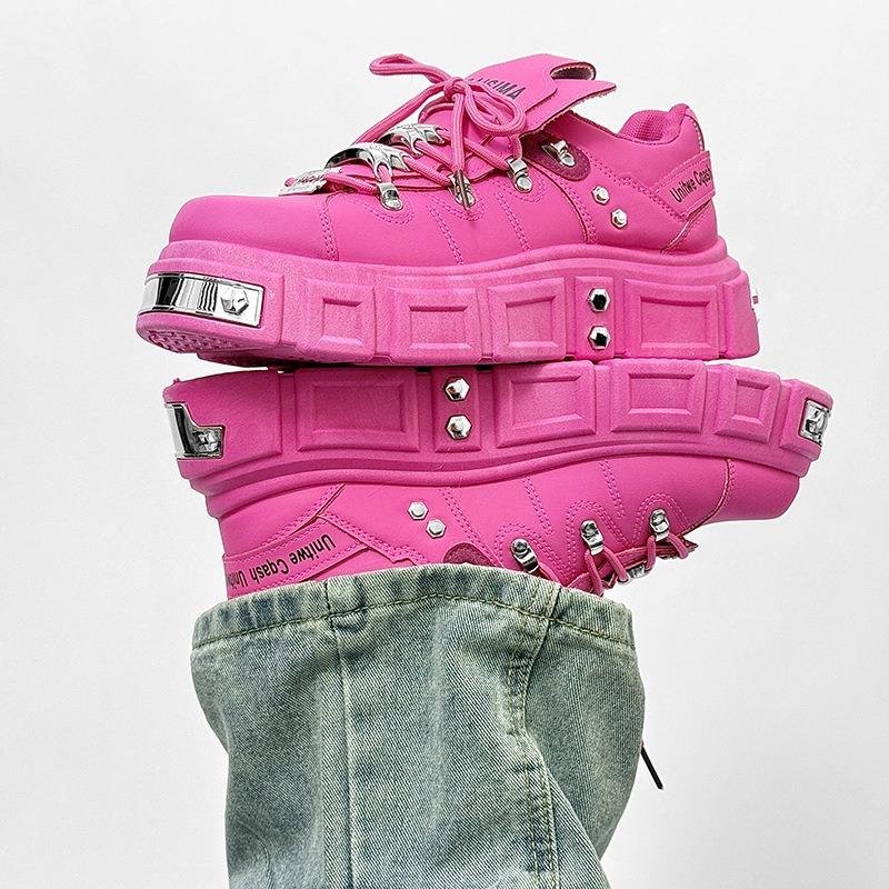 Мужская обувь в стиле панк, модная кожаная повседневная обувь, дизайнерские кроссовки для мужчин, роскошная обувь на платформе, обувь для скейтборда, zapato hombre