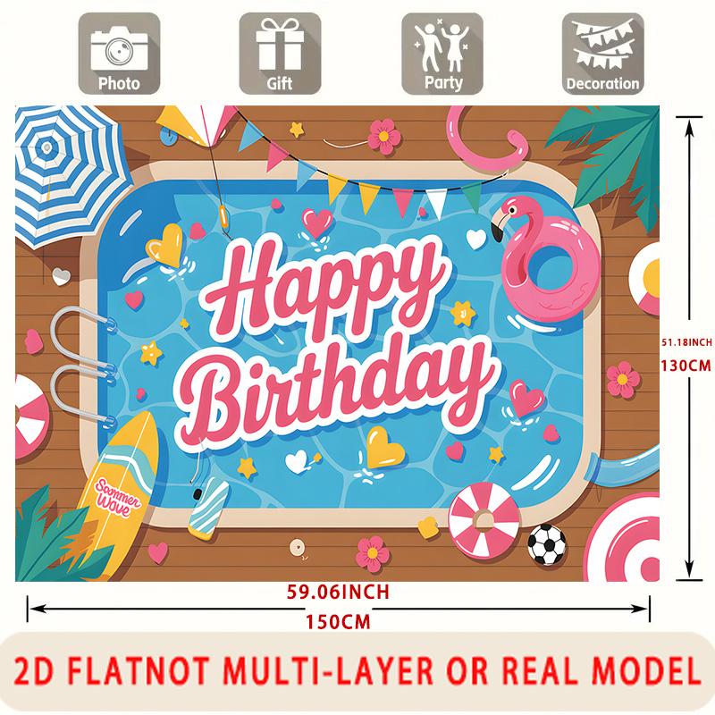 Party Backdrop Happy Birthday Birthday Photo Booth Background Front Door Decor