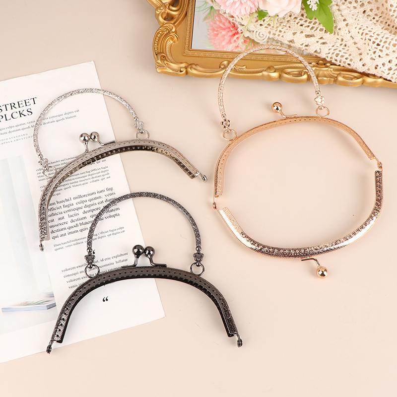 1 шт., 16,5 см, винтажная металлическая застежка с тиснением, арочный замок для сумок, застежка с ручками, аксессуары для поддержки запястья сумки