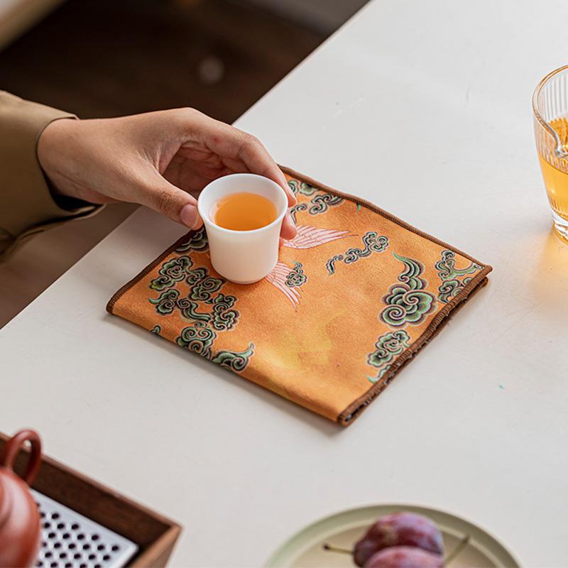 1 шт. Чайная салфетка, аксессуары, кухонный коврик для чайного столика, высококачественный чайный коврик, бытовое чайное полотенце, впитывающее воду, чайная салфетка Zen