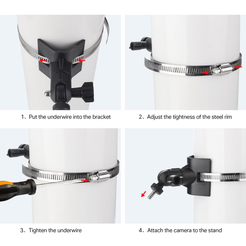 Универсальный сверхпрочный наружный кронштейн для крепления камер видеонаблюдения на столбах, регулируемое крепление для камер видеонаблюдения