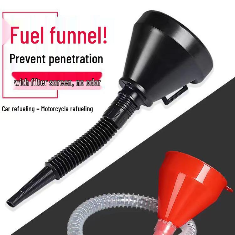Цветная пластиковая воронка для мотоциклетного топлива с фильтром - Без запаха, незаменима для самостоятельных путешествий