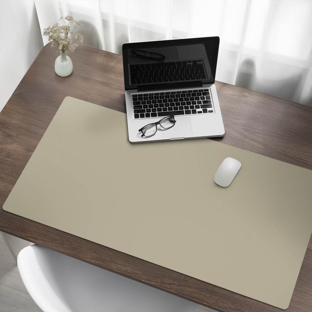 Desk Pad for Graphic Designers and Designers, Dirty Yellow, 120x60 cm
