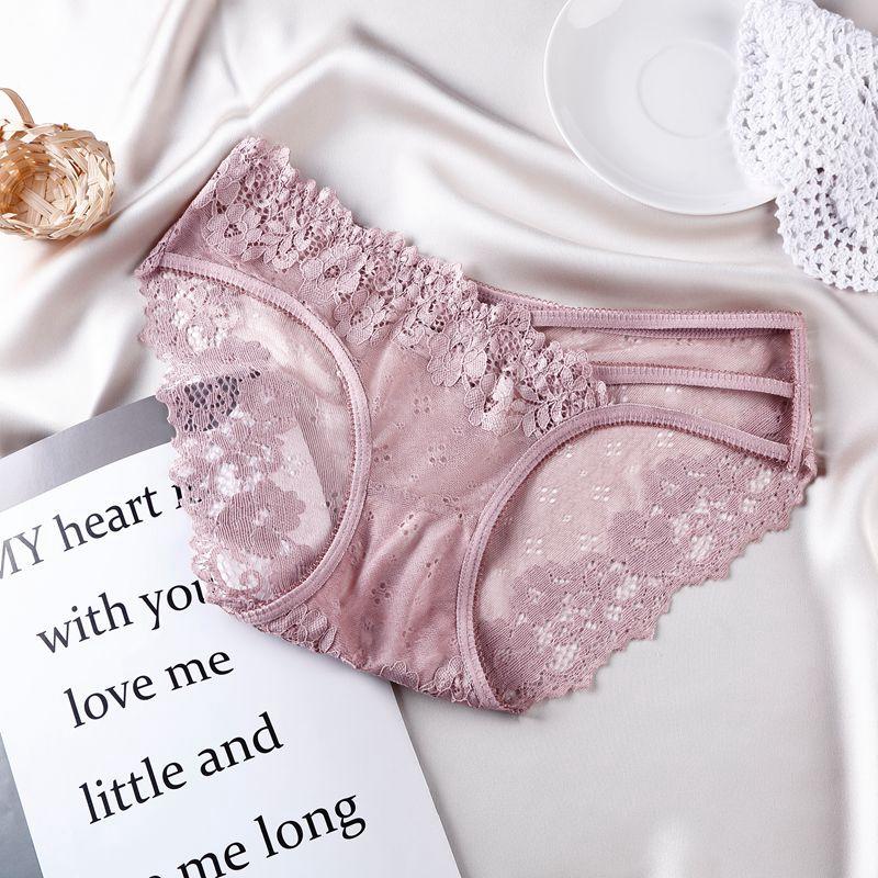 Sexy Lace Women's Panties Transparent Seamless Female Underwear Low-Waist Elasticity Briefs for Ladies Ice Silk Soft Lingerie