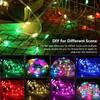 USB RGBIC LED Smart Fairy Lights APP Control Bluetooth String Light Waterproof Music PVC Wire DIY Birthday Party Christmas Tree