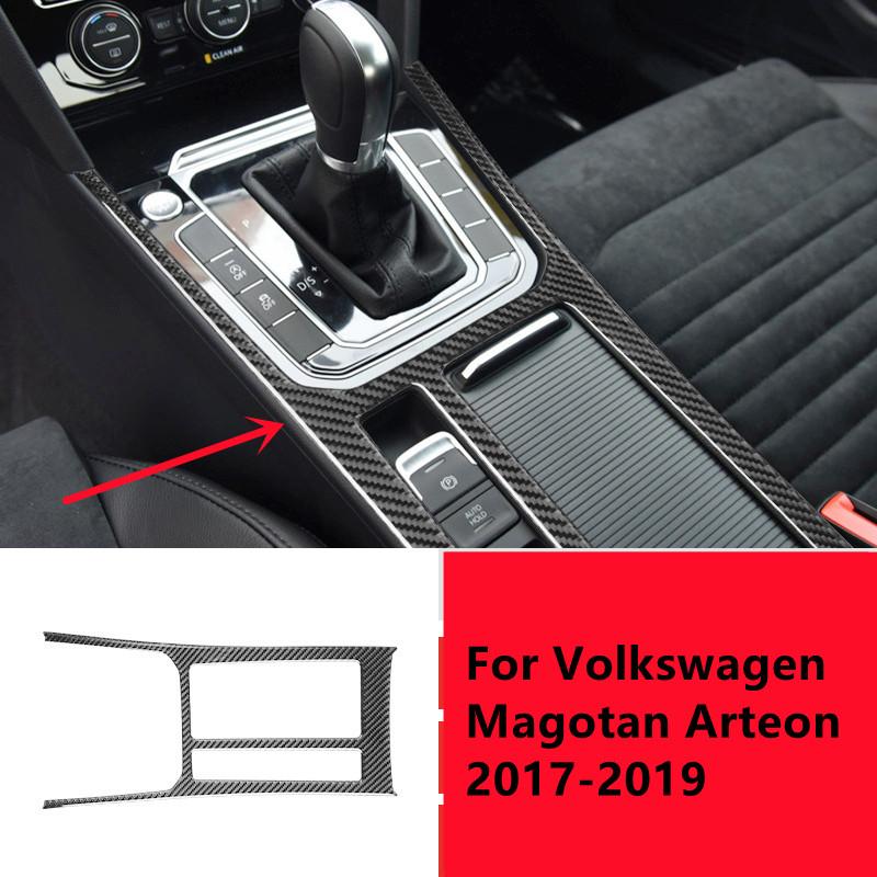 Наклейки для внутренней отделки автомобиля из углеродного волокна для Volkswagen VW Magotan Arteon 2017-накладка на центральную консоль автомобиля