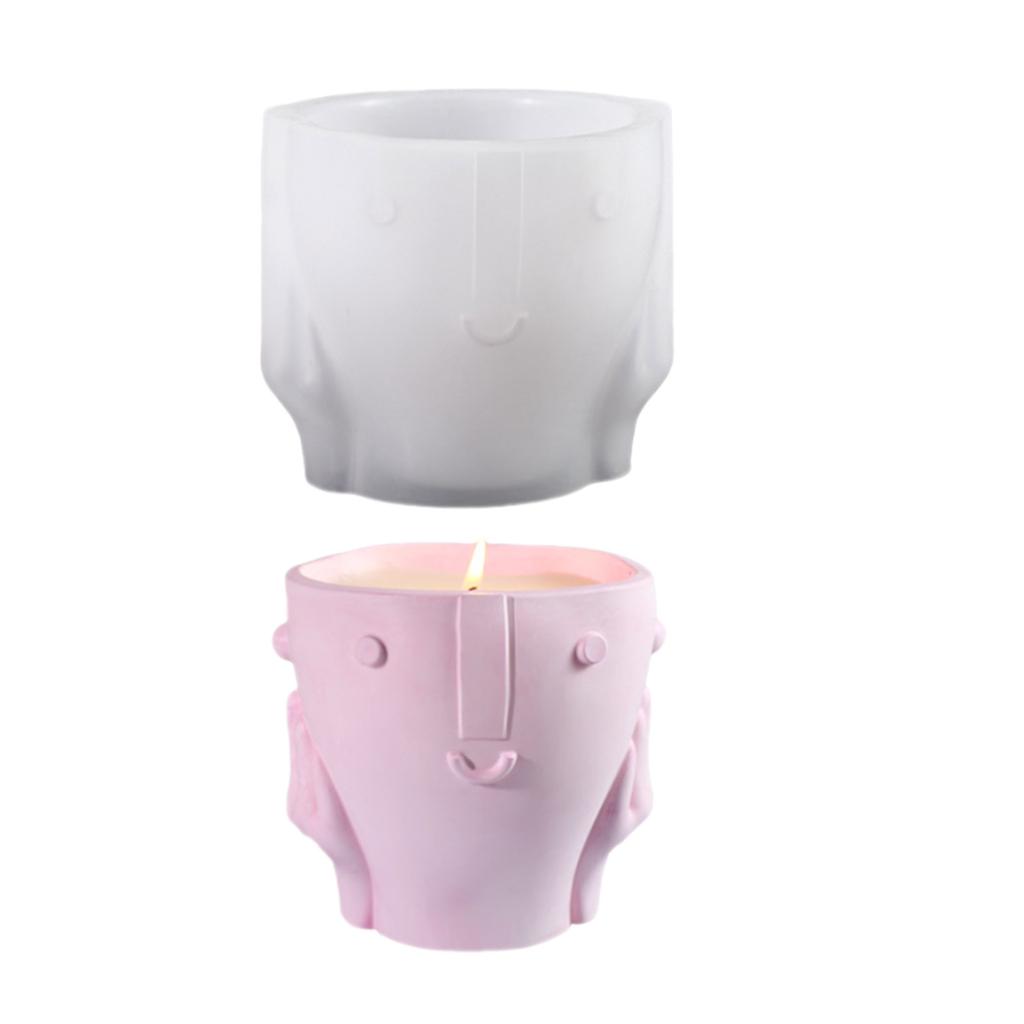 Инновационные силиконовые формы для ваз для цветов, гибкие формы для орнаментов в форме лица, силиконовая форма для цветочных горшков, подходящая для поделок