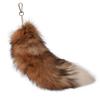 Furry for Keychain Oversized Fox Hair Cuestion Silver Blue Fox Tail Accessories Lady Bag Charm Car Keychain for Women
