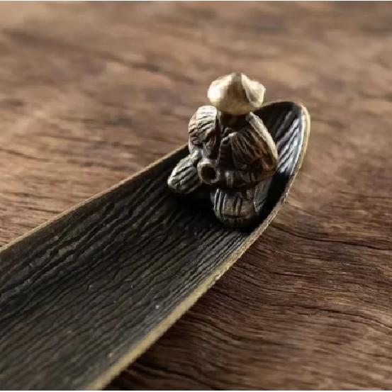 Creative Incense Holder Boat Fishing Men Insence Burner Japanese Style Incense Stick Burners Aromatherapy Ornament Home Decor 7