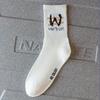 Men's Autumn New Style Trend All Kinds of Letters Absorb Sweat Breathable Boneless Sports In Tube Socks