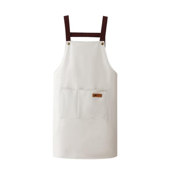 Waterproof Apron Large Pocket Oil-proof Dust-proof Kitchen Cooking Apron with Adjustable Strap Universal Chef Apron for Butchers Painters
