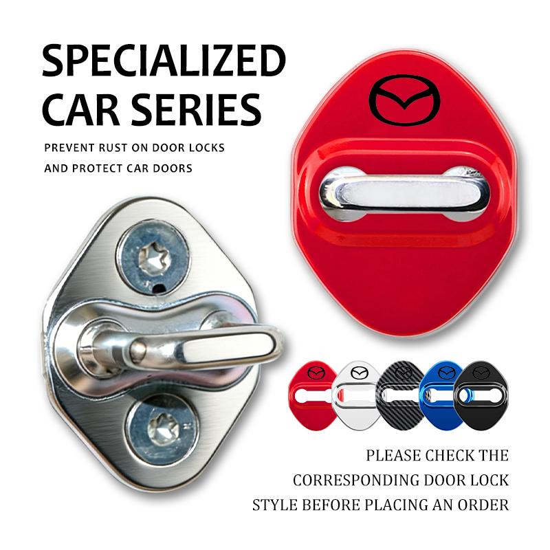 Stainless Steel Car Door Lock Buckle Protection Cover Anti Rust For Mazda 3 6 CX5 2 CX3 CX9 MX5 RX8 Axela Demio Atenza MS FF29