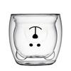 MULTIPOTENT Cute Bear Double-Wall Glass Mug