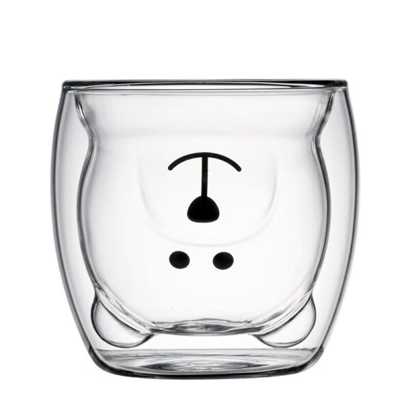 MULTIPOTENT Cute Bear Double-Wall Glass Mug