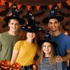 Colorful Halloween Witch Hat Velvet Halloween Black Cap Butterfly Wizard Cap Women Men