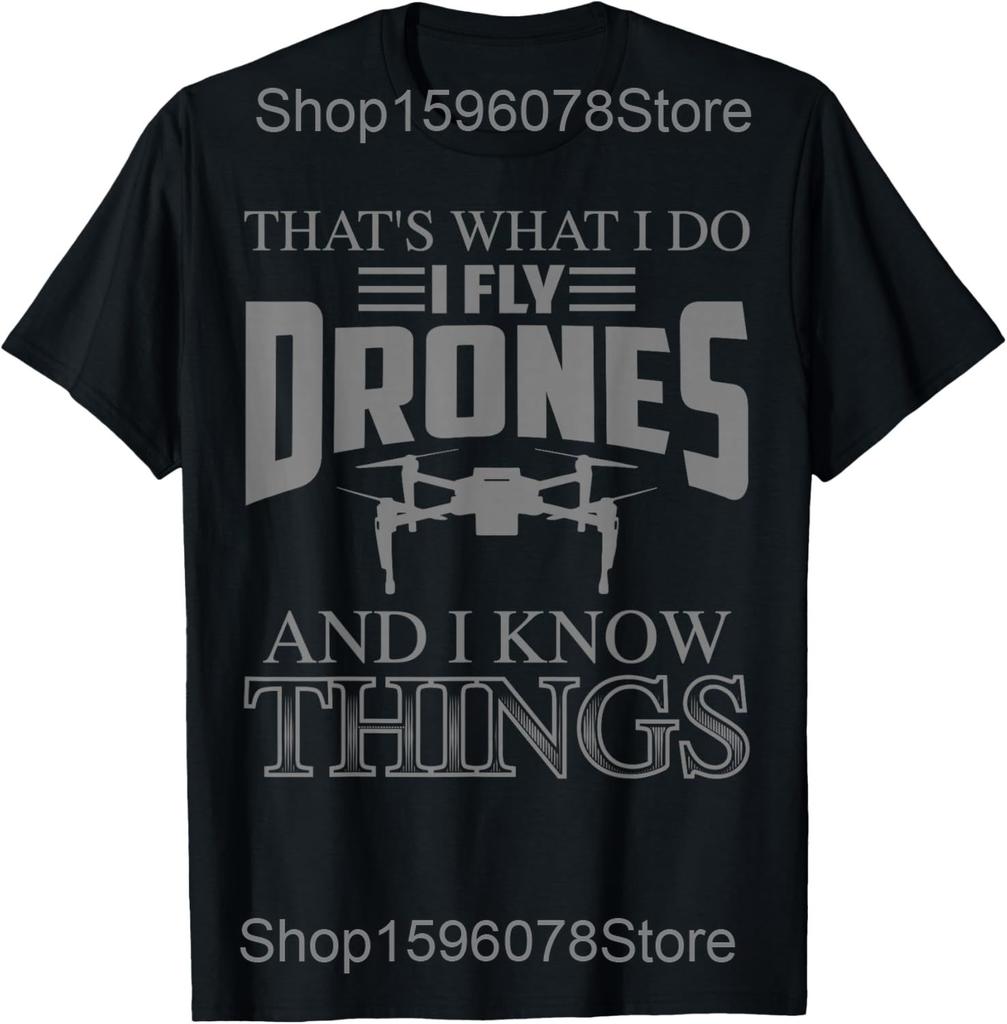 Funny Drone Pilot Design For Men Women Drone Operator T Shirts Streetwear Tee Shirt Short Sleeve Unisex Loose Clothing