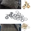 100Pcs 5mm Metal Eyelets Grommets with Washers for Leather Craft Sewing