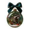 Animal Christmas Ball Ornaments Handcrafted 3D Turtle/Penguin/Bee/Dachshund Clear Ball Ornament for Xmas Tree Holiday Home Party Decor