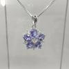 Sace Gems Подвеска для женщин, стерлинговое серебро 925 пробы, 4*5 мм, натуральный танзанит, ожерелье, Свадебная вечеринка, ювелирные изделия, подарки