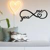 Geometric Infinity Heart Metal Wall Decor Stylish Black Sign for Home, Garden, and Office | Decorative Art for Love and Harmony