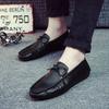 Black Breathable Man Casual Shoe Slip-on 2025 Trend Pu Elegant Classic Original Social Retro New In Common Leather Shoes for Men