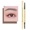 0.1g Triangle Eyebrow Pencil Waterproof Time-saving Safe Square Gold Color Tube Beauty Brow Pencil for Girl