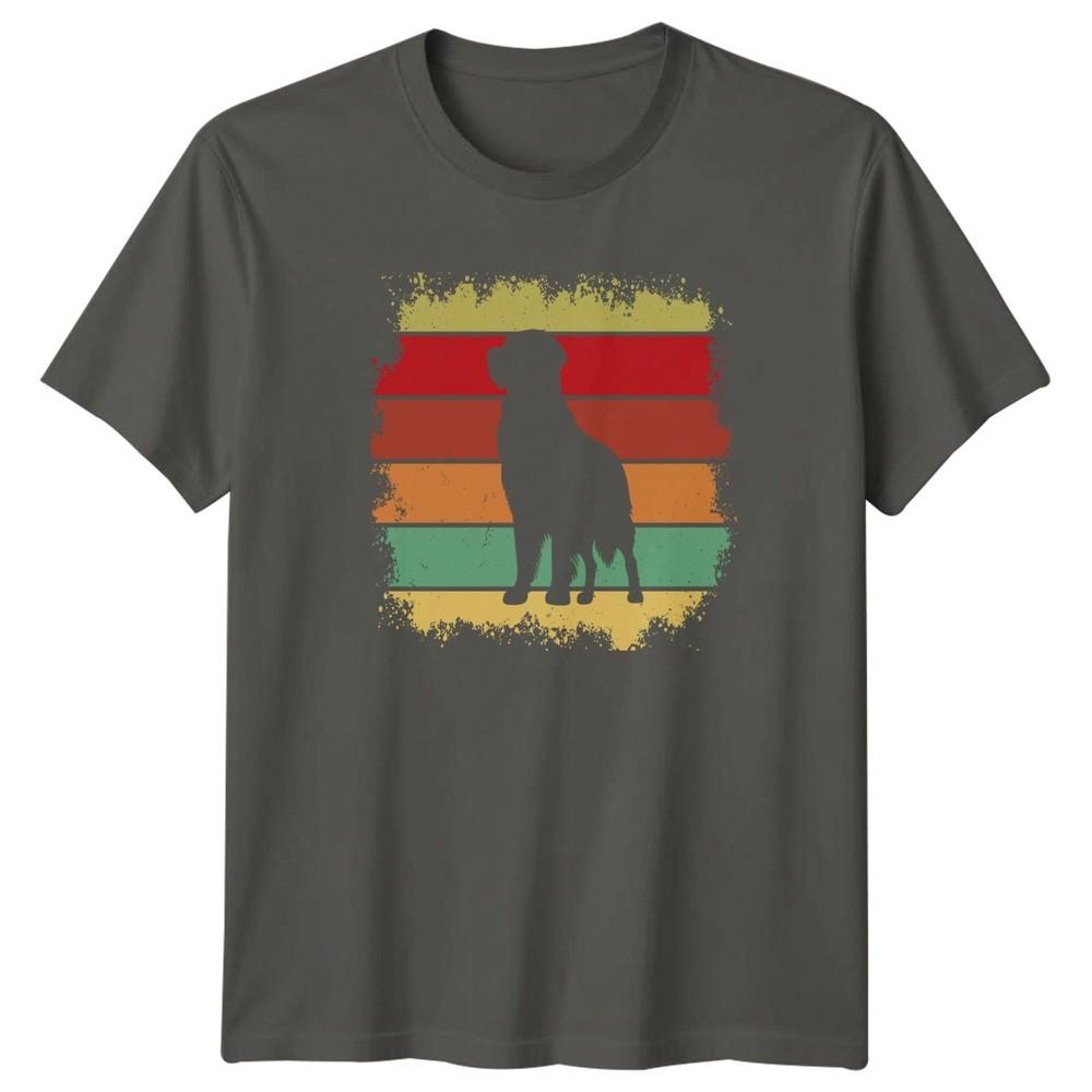 Retro Vintage Dog Silhouette Sunset TShirt Dog Lover Pets Gift For Him And Her