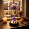 Realistic Artificial Rose Night Light Glass Dome Rose Ghost Rose Ornament  Halloween