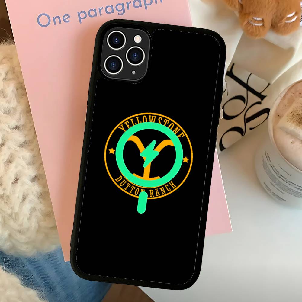 Y-Yellowstone Logo For Magsafe Magnetic Wireless Phone Case For IPhone 11 12 13 14 15 16 17 Pro Max Plus Cover