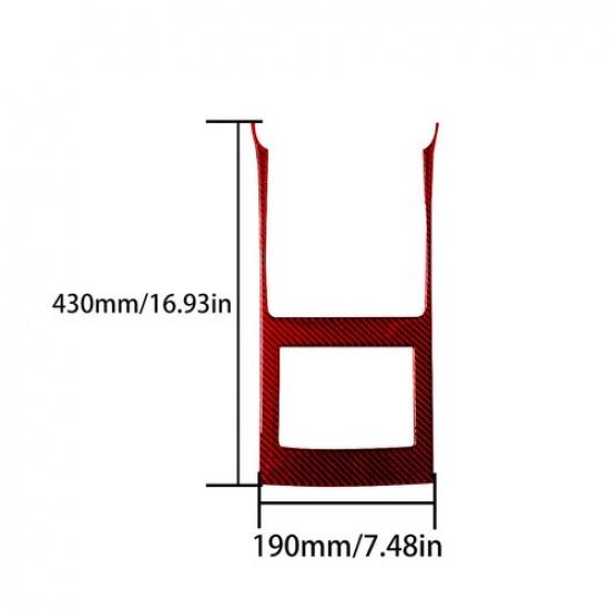 Red Carbon Fiber Transmission Console Frame Cover Trim For Toyota Camry 2007-11