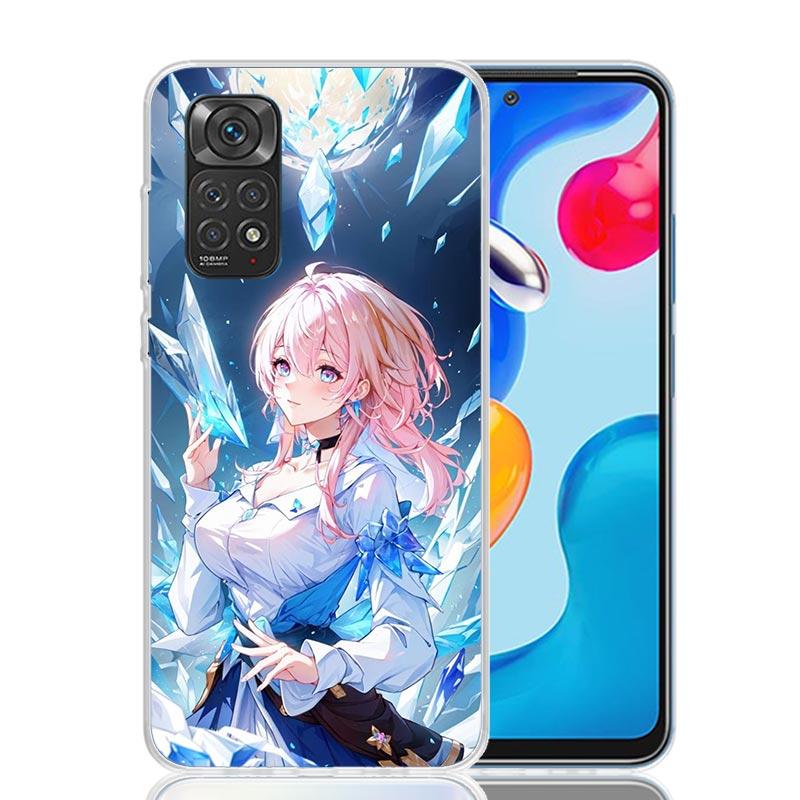 Чехол для телефона Honkai Star Rail Марч 7-е для Xiaomi Redmi Note 15 14 13 12S 12 Pro Plus 11S 11E 11 11T 10S 10 Искусство Мягкий Узор Чехол