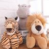 25 см милая лесная плюшевая игрушка для детей, спящий товарищ, джунгли, лев, тигр, слон, собака, жираф, енот, обезьяна, кавайная кукла