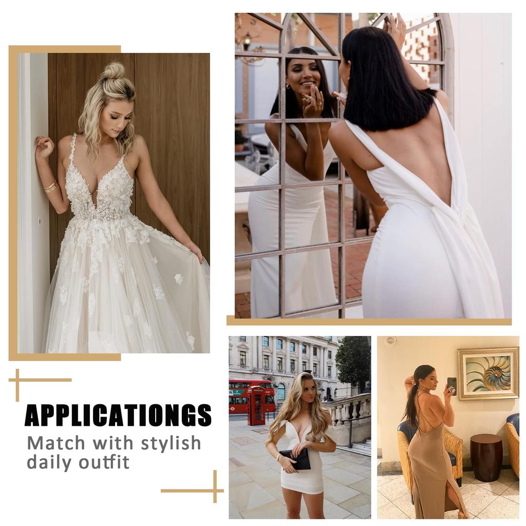 Tummy Control Shapewear for Women Plunge Backless Body Shaper Built-in Bra Camis Deep V-Neck Sexy Thong Bodysuit Party Club Wedding Dress Outfits