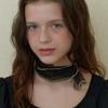 AMONG A ORGANZA RIBBON SCARF_BLACK