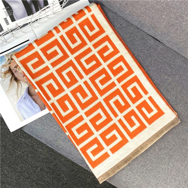 20 New Scarves Imitation Cashmere Fashion Autumn and Winter Warm Shawl Women's Dual-purpose Thickened Student Scarf