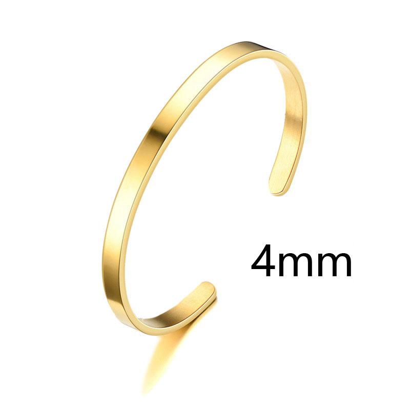 Минималистичный браслет-манжета из нержавеющей стали и браслет цвета: золото, серебро, черный цвет, открытые браслеты для мужчин и женщин, ювелирные изделия в стиле хип-хоп