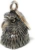 Eagle Head Motorcycle Biker Bell Accessories Keychain for Luck, Silver, S