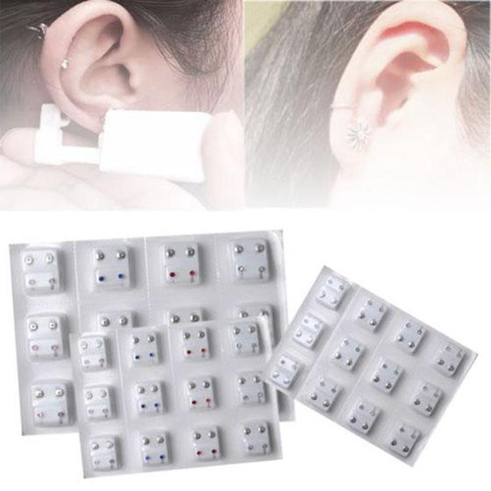 24 шт стальные хирургические серьги-гвоздики для пирсинга ушей для инструмента для пирсинга