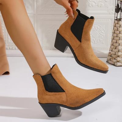 Модная женская обувь 2024 Бренд Слипоны Женские ботинки Модная цветовая гамма Современные ботинки Женские Новые Остроносые Большого размера Ботильоны