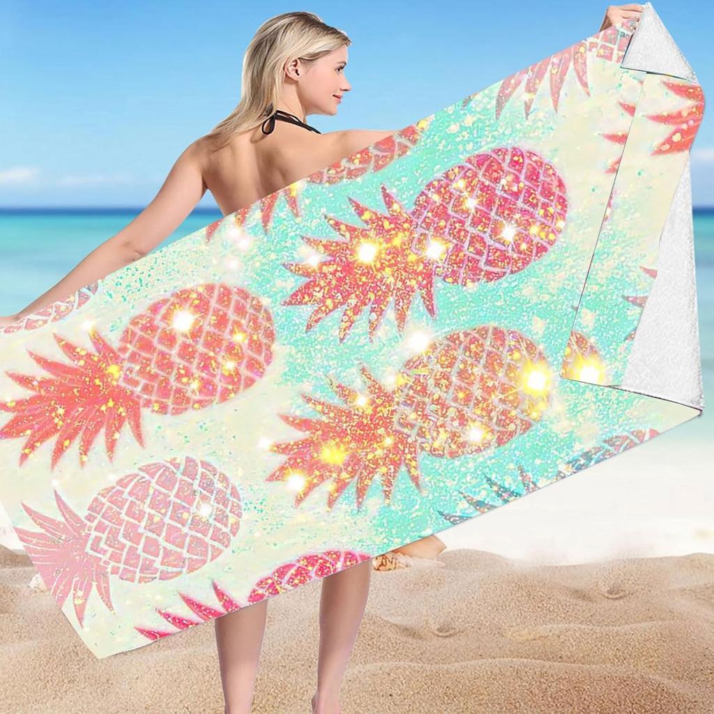 Pineapple arts Beach Towel for Family stuffs friends Gifts Quick-Dry Sand free For Bath Yoga Tourism Beach GYM Camping Swimming